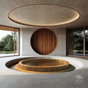 Круглая встраиваемая купель-бассейн (KU248)